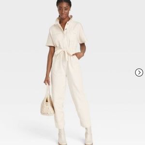 Short Sleeve Button Front Boilersuit!